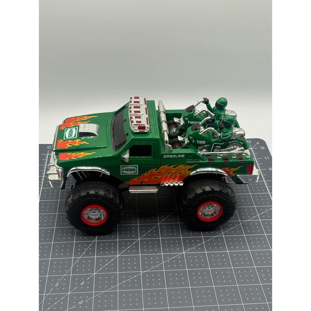 Hess 2007 Monster Truck with Two Motorcycles and Riders Toy Vehicle Set